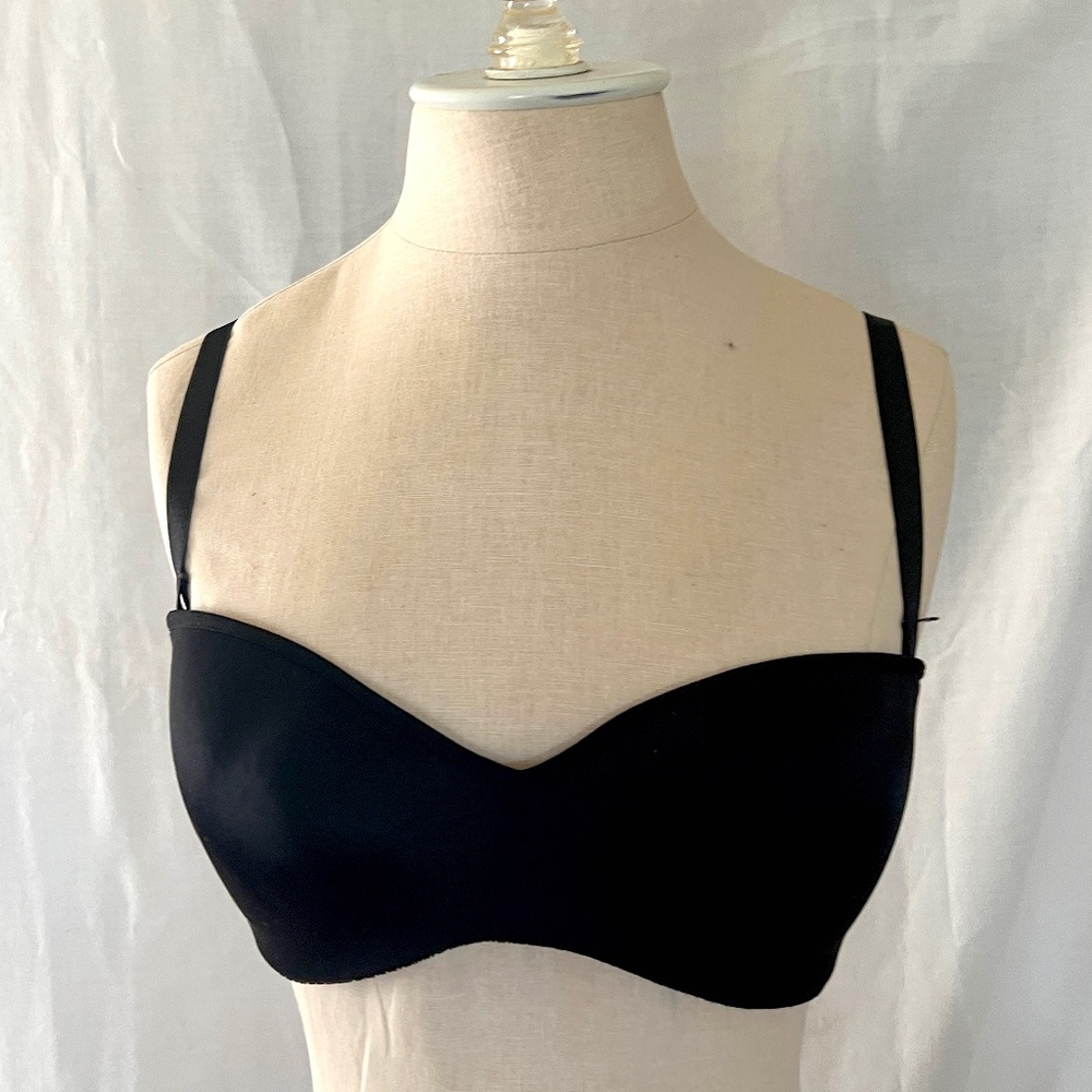 Au Coeur Bandeau Strapless or Strap Black Bra 36C - Picture 2 of 6